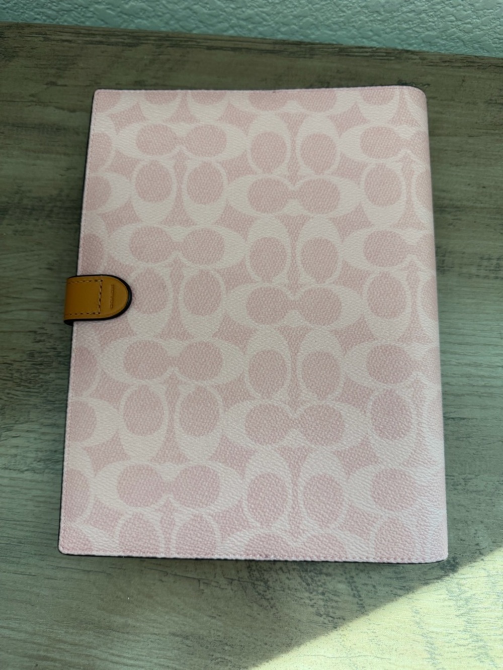 Coach Powder Pink Notebook In Signature Canvas - Picture 5 of 9